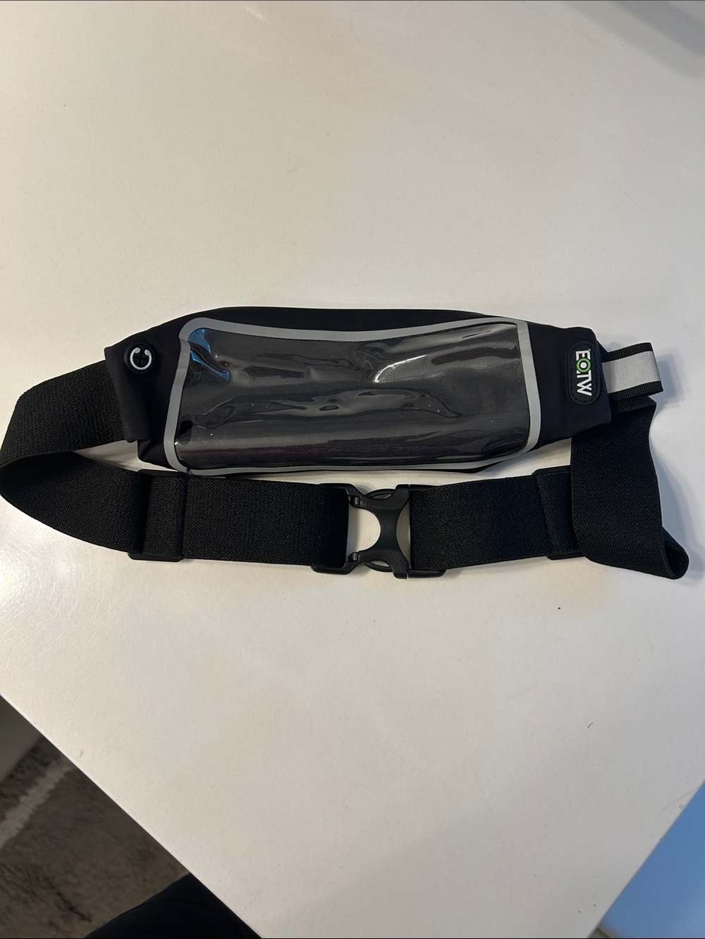 Black Running Waist Pack with Touchscreen Window